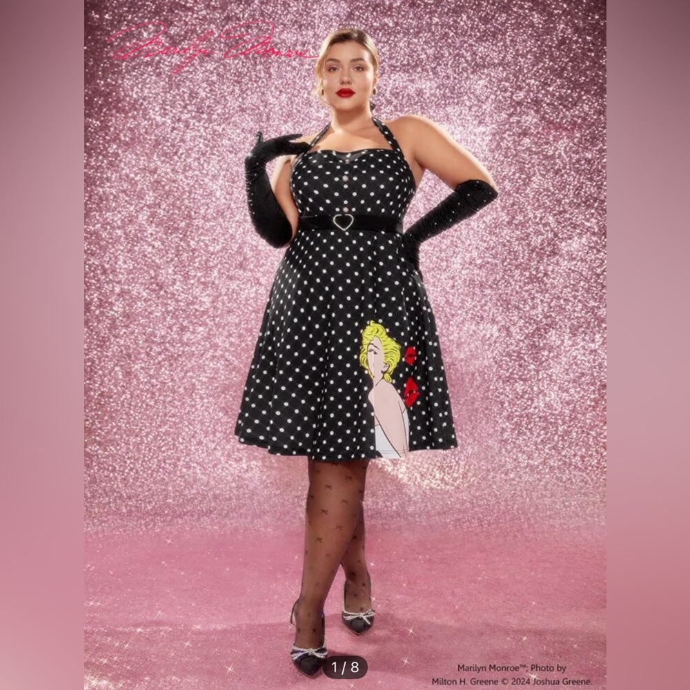 4X Plus Size A-line Marilyn Monroe Halter Dress by SHEIN *SOLD OUT*